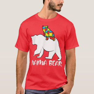 Autism Awareness Mama Bear Proud Autistic Mum Love T-Shirt