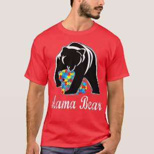 Autism Awareness Mama Bear Support Autistic Adults T-Shirt