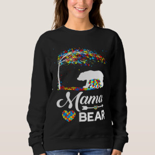 Autism Awareness Mama Bear Support Autistic Autism Sweatshirt