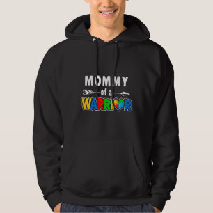 Autism Awareness Matching Family Mummy Of A Warrio Hoodie