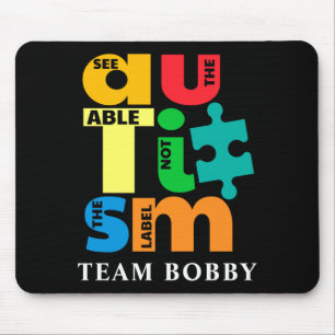 Autism Awareness Matching Family Team Custom Mom T Mouse Pad