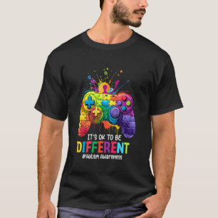 Autism Awareness Men Kids Boys Autism Video Game M T-Shirt