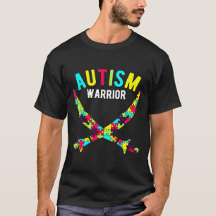 Autism Awareness Men Women Kids Autism Warrior     T-Shirt