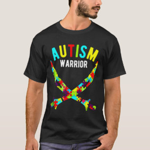 Autism Awareness Men Women Kids Autism Warrior T-Shirt