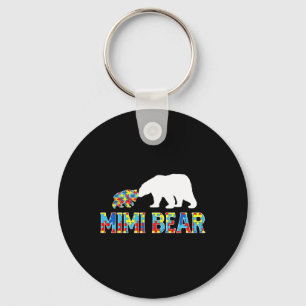 Autism Awareness Mimi Bear Puzzle Support Autistic Key Ring