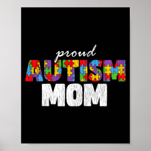 Autism Awareness Mom Proud Autistic Son Daughter M Poster