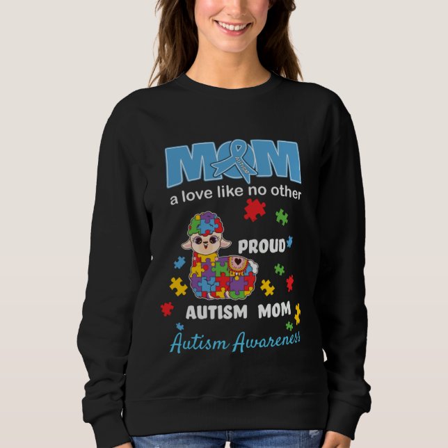 Autism Awareness Mom Proud Autistic Son Daughter M Sweatshirt (Front)