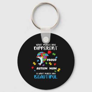 Autism Awareness Mom Proud Mother Autistic Boy Gir Key Ring