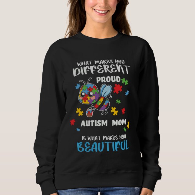 Autism Awareness Mom Proud Mother Autistic Boys Gi Sweatshirt (Front)