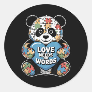 Autism Awareness Month April Puzzle Acceptance &am Classic Round Sticker