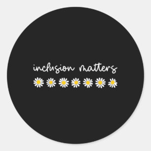 Autism Awareness Month ASD ADA Daisy Inclusion Classic Round Sticker