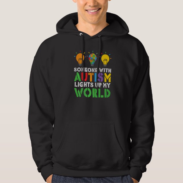 Autism Awareness Month Autistic Family Lucky Graph Hoodie (Front)