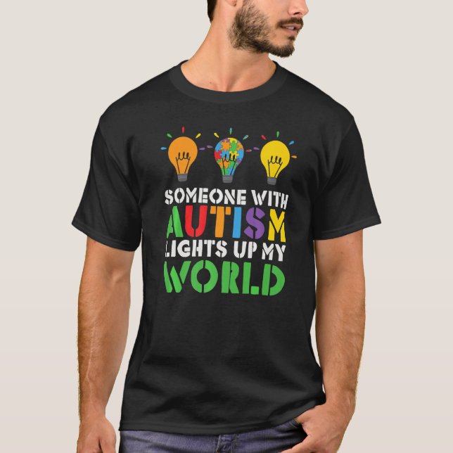 Autism Awareness Month Autistic Family Lucky Graph T-Shirt (Front)