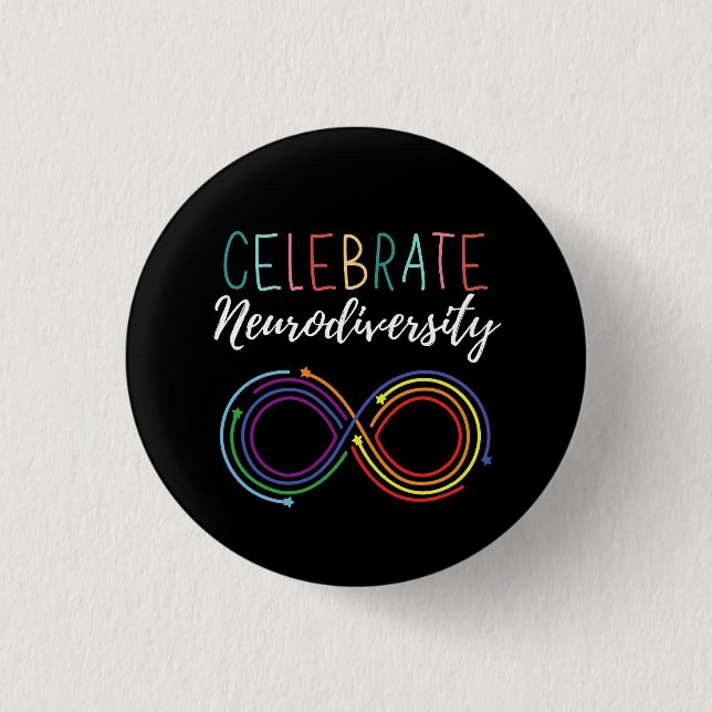 Autism Awareness Month Celebrate Neurodiversity 3 Cm Round Badge (Front)