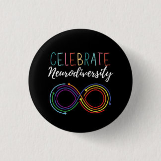 Autism Awareness Month Celebrate Neurodiversity 3 Cm Round Badge