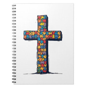Autism Awareness Month Christ Religion Jesus  Notebook