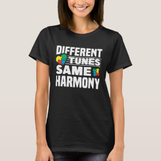Autism Awareness Month Different Tunes Same Harmon T-Shirt
