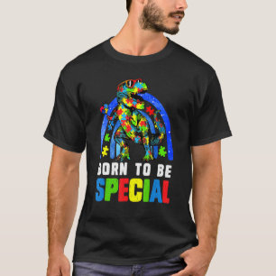 Autism Awareness Month Dinosaur Born Special Toddl T-Shirt