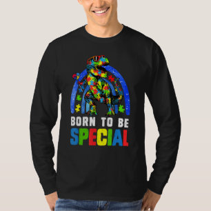 Autism Awareness Month Dinosaur Born Special Toddl T-Shirt