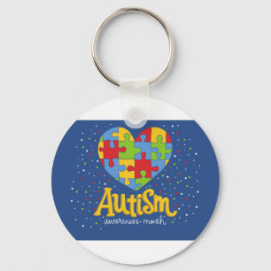 autism awareness month key ring