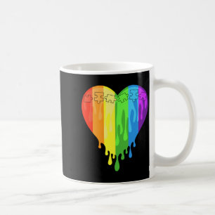 Autism Awareness Month Multicolor Heart Autism Puz Coffee Mug