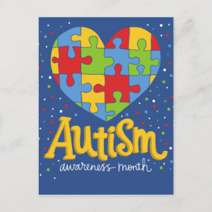 autism awareness month postcard