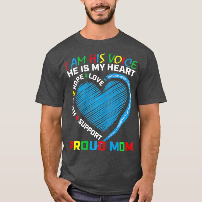 Autism Awareness Month Products I Wear Blue Son T-Shirt (Front)