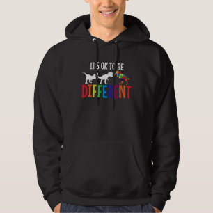 Autism Awareness Month Rex Puzzle Dino Neurodivers Hoodie
