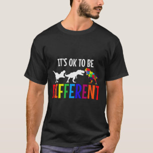 Autism Awareness Month Rex Puzzle Dino Neurodivers T-Shirt