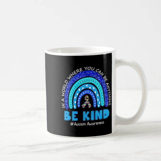 Autism Awareness Month Support Be Kind Puzzle Piec Coffee Mug (Right)
