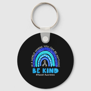 Autism Awareness Month Support Be Kind Puzzle Piec Key Ring