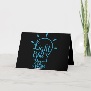Autism Awareness Month Support Light It Up Blue Thank You Card
