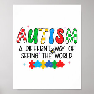Autism Awareness Month Support Seeing The World Di Poster