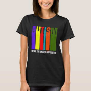 Autism Awareness Month Support Seeing the World Di T-Shirt