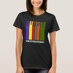 Autism Awareness Month Support Seeing the World Di T-Shirt