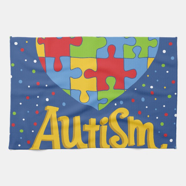 autism awareness month tea towel (Horizontal)