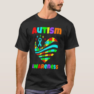 Autism Awareness Month Women Heart Support Autist T-Shirt