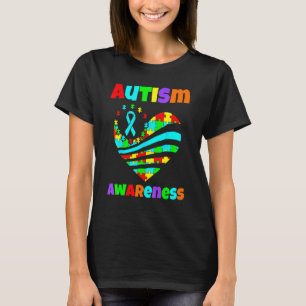 Autism Awareness Month Women Heart Support Autist T-Shirt
