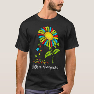 Autism Awareness Month Women Sunflower Mum Funny G T-Shirt