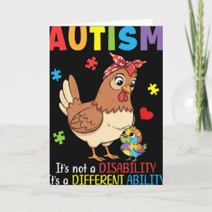 Autism Awareness Mother Chicken Different Ability Card