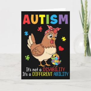 Autism Awareness Mother Chicken Different Ability Card