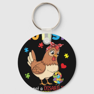 Autism Awareness Mother Chicken Different Ability Key Ring