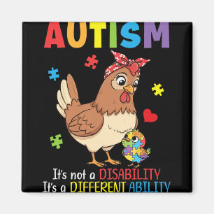 Autism Awareness Mother Chicken Different Ability Magnet