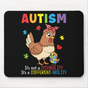 Autism Awareness Mother Chicken Different Ability Mouse Pad