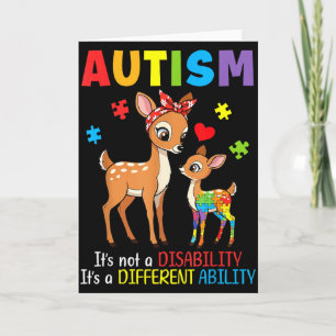Autism Awareness Mother Deer Different Ability Puz Card
