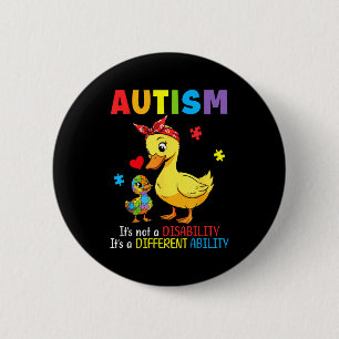 Autism Awareness Mother Duck Different Ability Puz 6 Cm Round Badge
