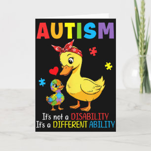 Autism Awareness Mother Duck Different Ability Puz Card