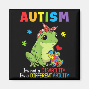Autism Awareness Mother Frog Different Ability Puz Magnet