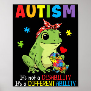 Autism Awareness Mother Frog Different Ability Puz Poster