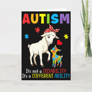 Autism Awareness Mother Goat Different Ability Puz Card